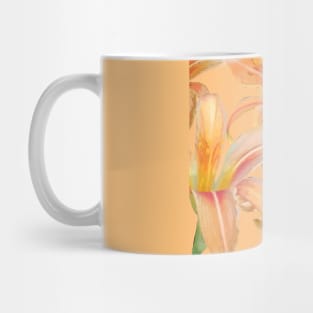 Tiger Lilies on Peach Repeat 5748 Mug